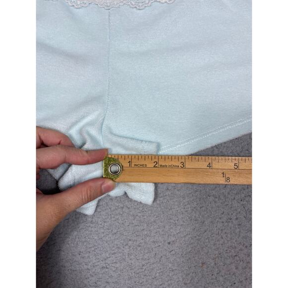 Betsey Johnson Womens Size M Light Blue Lace Trim Waist Sleep Shorts - Picture 6 of 11